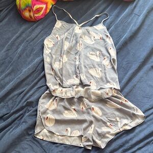 Elegant Swan Print Pajama Set - Shady Lady/ Nordstrom Rack